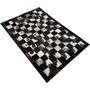 Imagem de Tapete de couro marrom tabuleiro 1,00x1,50 com bordas pç 10