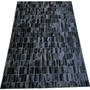 Imagem de Tapete de couro preto natural 1,00x1,50 sem borda peça 3x9cm