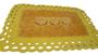 Imagem de Tapete de crochê luxo amarelo e dourado Artesanal