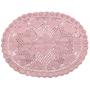 Imagem de Tapete de Crochê Oval Simples e Bonito Feito A Mão com Barbante Barbantextil Rosa Claro Número 6 Ciranda de Coração