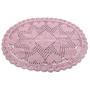 Imagem de Tapete de Crochê Oval Simples e Bonito Feito A Mão com Barbante Barbantextil Rosa Claro Número 6 Ciranda de Coração