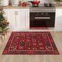 Imagem de Tapete de Porta de Natal Rugcomf - Sino Vermelho 60x90cm