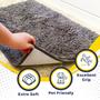 Imagem de Tapete de porta para cães Muddy Mat Superabsorvente de Microfibra Cinza 30x19