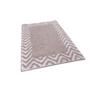 Imagem de Tapete De Quarto Kids Infantil Bebê Algodão Retangular Vizapi Chevron 120x160Cm Cinza Gris Branco