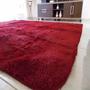 Imagem de Tapete De Sala Quarto Felpudo Peludo 2,00 X 2,40 Costa Vermelho