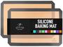 Imagem de Tapete de Silicone para Cozimento Zulay Kitchen - Pacote com 2 Unidades (42x29cm) - Cinza Escuro