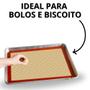 Imagem de Tapete De Silicone Para Forno Antiaderente 40x30cm Culinário Cozinha Confeitaria Bolo Biscoito