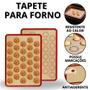 Imagem de Tapete De Silicone Para Forno Antiaderente 40x30cm Culinário Cozinha Confeitaria Bolo Biscoito