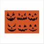 Imagem de Tapete decoração de halloween medida porta abóbora com laranja,