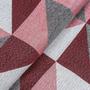 Imagem de Tapete Decorativo Antiderrapante 2,00m x 1,35m Geométrico Vermelho