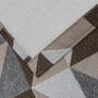 Imagem de Tapete Decorativo Jacquard Moderno 1,00m x 1,35m Geométrico Marrom