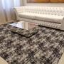 Imagem de Tapete Decorativo Sala Quarto Grande  2,0 x 1,4 m   Antiderrapante Jacquard Estampa Geométrica e Abstrata Dallas
