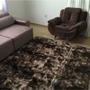 Imagem de Tapete Felpudo Marrom Escuro Mesclado Passadeira Shaggy Quarto Sala Closet 0,60 x 2,00 Metros
