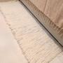 Imagem de tapete felpudo passadeira cru boho beira de cama 1.40 X 0.50 em algodão Premium