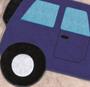 Imagem de Tapete Formato Big com Antiderrapante Carro Aventura - 132cm x 84cm - Azul Royal