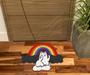 Imagem de Tapete gato divertido colorido.
