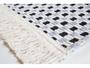 Imagem de tapete grande sala / quarto 100% algodão 3,00m x 2,00m antialérgico lavável XADREZ CINZA / PRETO/CRU