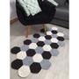 Imagem de Tapete Hexagonal/Sextavado multiuso em Crochê Barbante - 150x70 cm