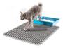 Imagem de Tapete Higiênico M Coletor De Areia Para Gato 45x60 cm - Cinza