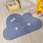 Imagem de Tapete Infantil Antiderrapante Nuvem Cinza E Rosa