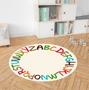 Imagem de Tapete Infantil Decorativo, Redondo, 90cm - Alfabeto Colorido