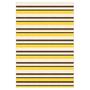 Imagem de Tapete Listrado Fácil Limpeza Moderno Amarelo 100 X 140 Cm
