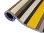 Imagem de Tapete Listrado Fácil Limpeza Moderno Amarelo 140 X 300 Cm