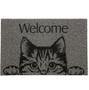 Imagem de Tapete para Entrada Super Pint Cinza Welcome Gatinho 40x60cm - Kapazi