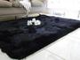 Imagem de Tapete para sala e quarto felpudo Peludo 40mm luxo 1.40 x 2.00  Preto Liso