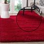 Imagem de Tapete para Sala e Quarto Peludo Luxo Casa Dona 100x150cm Vermelho Nobre