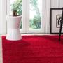 Imagem de Tapete para Sala e Quarto Peludo Luxo Casa Dona 100x150cm Vermelho Nobre