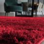 Imagem de Tapete para Sala Peludo Felpudo Luxo Retangular Vermelho Casen