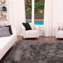 Imagem de Tapete para Sala Quarto Classic Peludo Retangular 200x140cm Cinza Casen