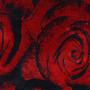 Imagem de Tapete para sala Rayza Classic Marbella Veludo Boreal Rosas Red - 1,98m x 2,50m Vermelho/Preto