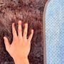 Imagem de Tapete Passadeira Marrom Liso Felpudo Peludo Antiderrapante 2,00m x 0,60cm Sala Quarto Corredor Macio Infantil