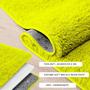 Imagem de Tapete Pelo Alto Felpudo Peludo Macio Anti Derrapante Alérgico Amarelo 120 x 200 cm Sala Quarto Escritório