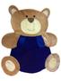 Imagem de Tapete Pelúcia Urso Abraço 1,30m x 1,05m Decorativo Quarto Infantil Base Emborrachado - Azul Royal