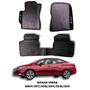 Imagem de Tapete personalizado nissan versa 2017 18 19 20 21 s sv comfort 3 peças traseiro inteiriço nome logo bordado borracha carpete impermeavel resistente 