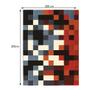 Imagem de Tapete Pixel D Retangular Polipropileno 200x250 cm Vermelho