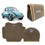 Imagem de Tapete Porta Malas Carpete Fusca 1970 a 1995 com Capa de Estepe Bege + Bolsa Organizadora Porta Malas Carpete