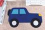 Imagem de Tapete Premium Baby Carro Aventura 88cm x 62cm Azul Royal Guga Tapetes
