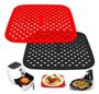 Imagem de Tapete Protetor Silicone Quadrado Air Fryer Fritadeira C/ Nf