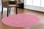 Imagem de Tapete redondo 1,50 x 1,50 classic oasis pelo curto toque suave não escorrega (rosa-bebe)
