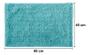 Imagem de Tapete Retangular Com Felpa 40 Cm X 60 Cm - Turquesa