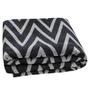 Imagem de Tapete Sala 1,00M X 1,32M Antiderrapante Chevron Preto