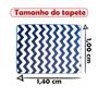 Imagem de Tapete sala  antiderrapante 1,00x1,40 moderno geométrico