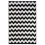 Imagem de Tapete Sala Decorativo 100X150 Cm Geometrico Zigzag Preto