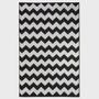 Imagem de Tapete Sala Decorativo 50X100 Cm Geometrico Zigzag Preto