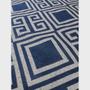 Imagem de Tapete Sala Decorativo 50X150 Cm Geometrico Grego Azul