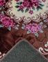 Imagem de Tapete sala em veludo, com estampa floral tamanho grande